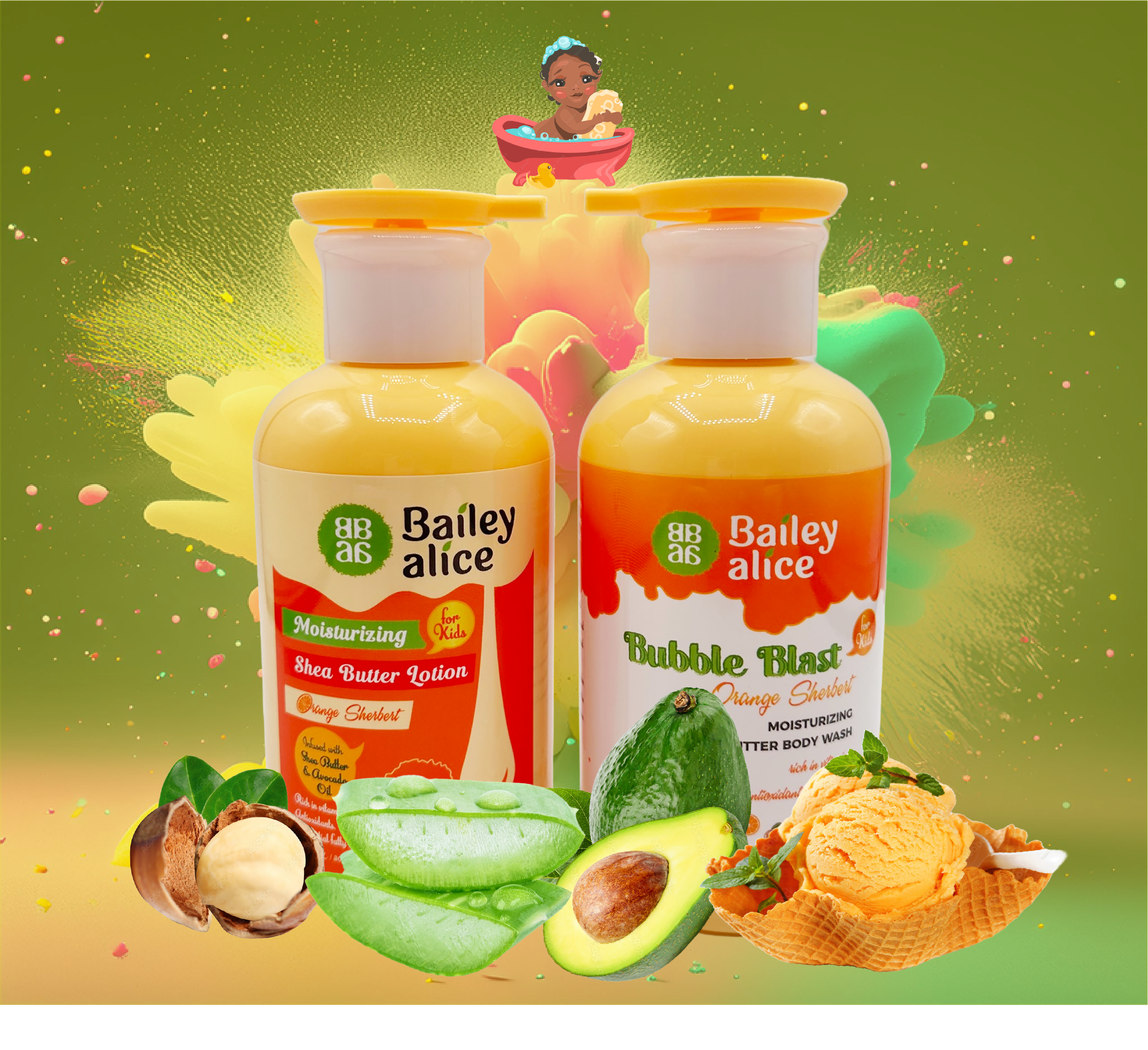 Orange Sherbet Bubble Blast and Lotion – Bailey Alice