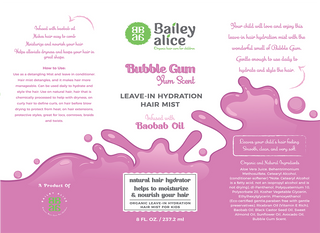 Baobab Leave-In Hydration Hair Mist - Bubble Gum Yum