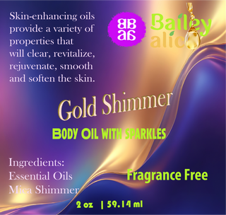 Shimmery Satin Body Oil - Gold or Silver