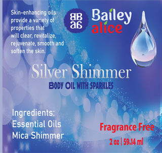 Shimmery Satin Body Oil - Gold or Silver
